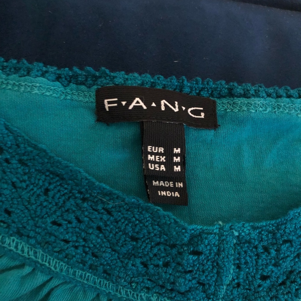 FANG Teal Lace Trim tankTop